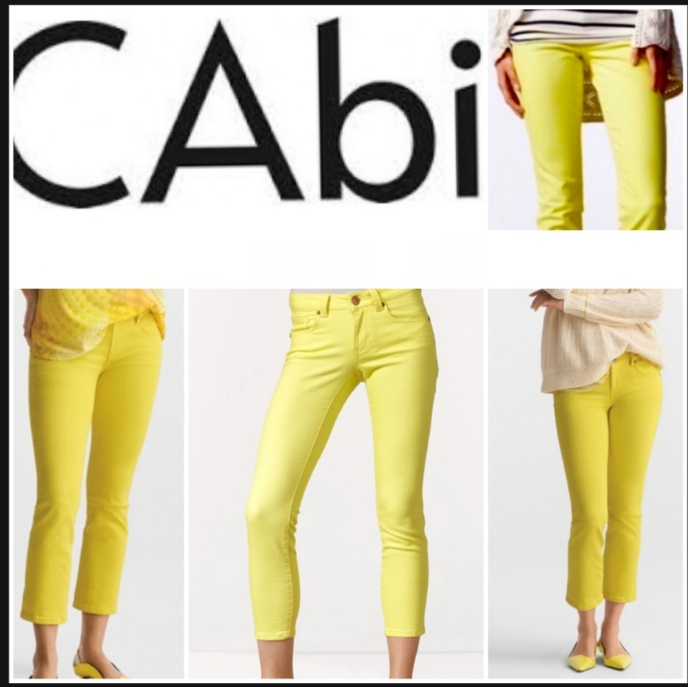 CAbi Lemon yellow jeans